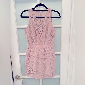 BCBG Tiered Lace Pastel Party Dress